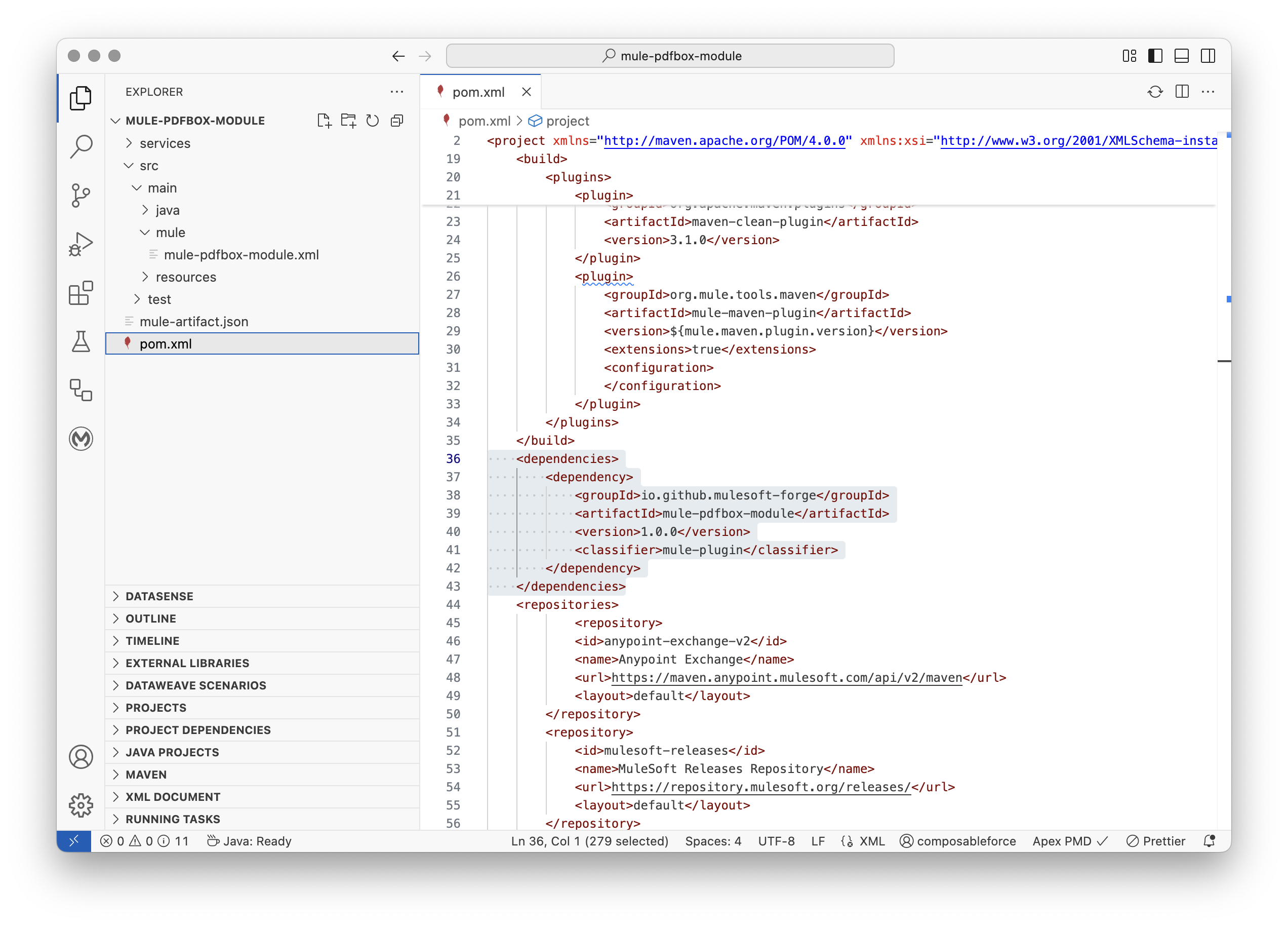 Code Builder POM Example